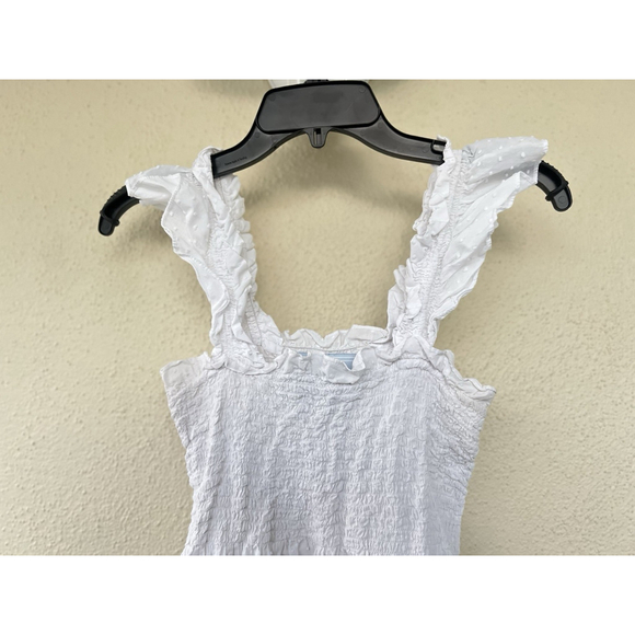 Hill House The Ellie Nap Dress Sheer White Swiss Dot M Prairie Cottage Tradwife - Picture 9 of 11